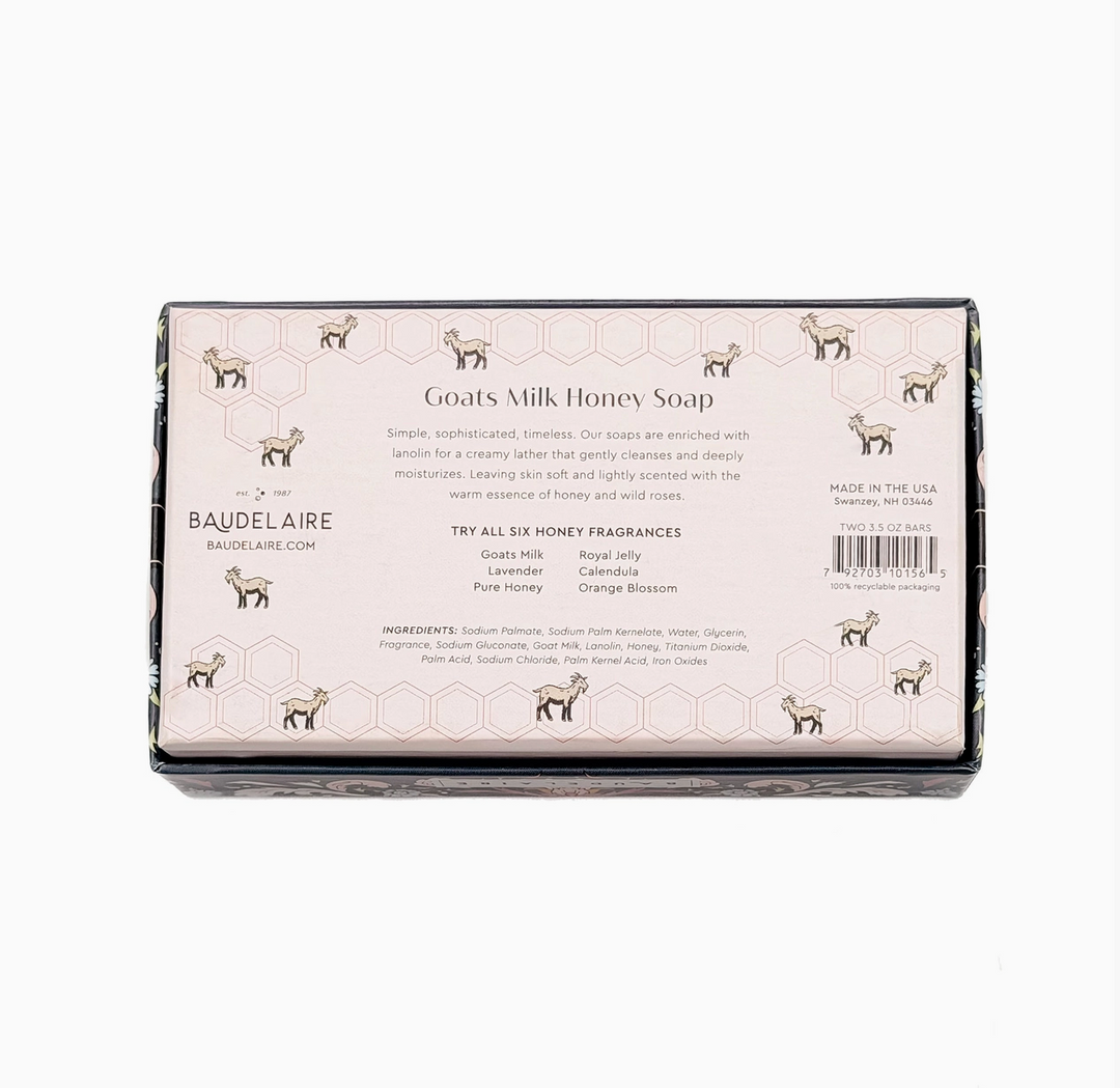 SOAP GOATS MILK HONEY DUO 3.5OZ GIFT BOX
