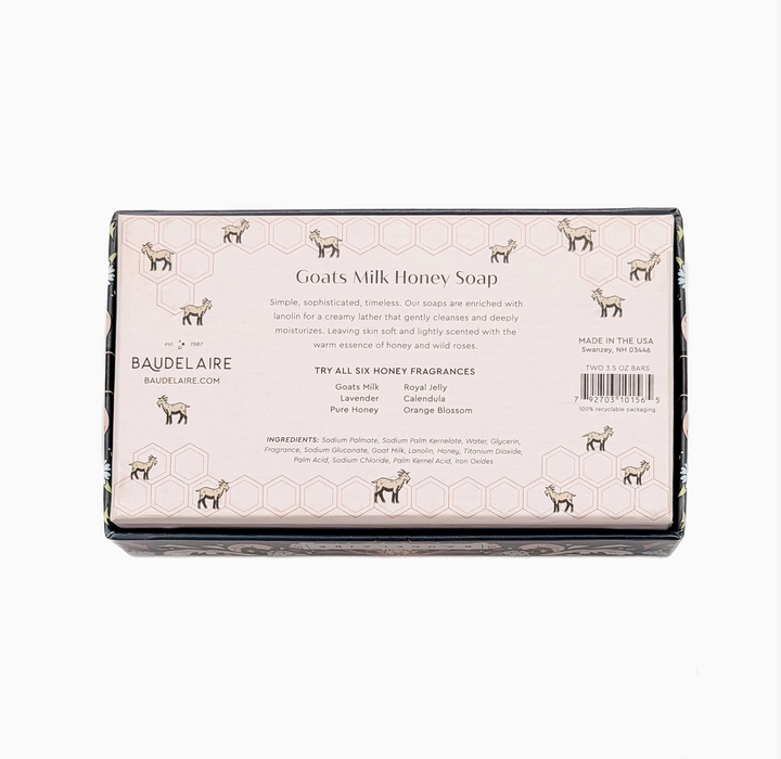 SOAP GOATS MILK HONEY DUO 3.5OZ GIFT BOX