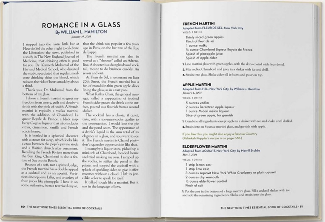 BOOK "NEW YORK TIMES ESSENTIAL BOOK OF COCKTAILS" (SECOND EDITION)