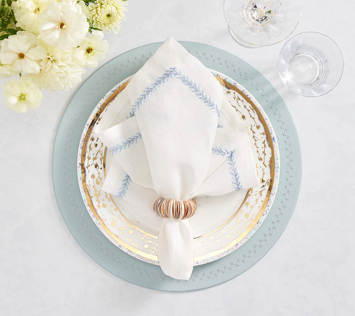 NAPKIN RING SHELL ARC NATURAL&IVORY