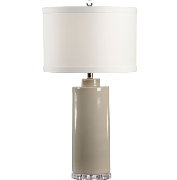 TABLE LAMP STONE GRAY CRACKLE GLAZE #21215
