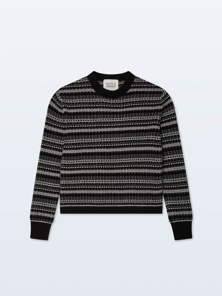 CREWNECK CASHMERE BLACK COMBO