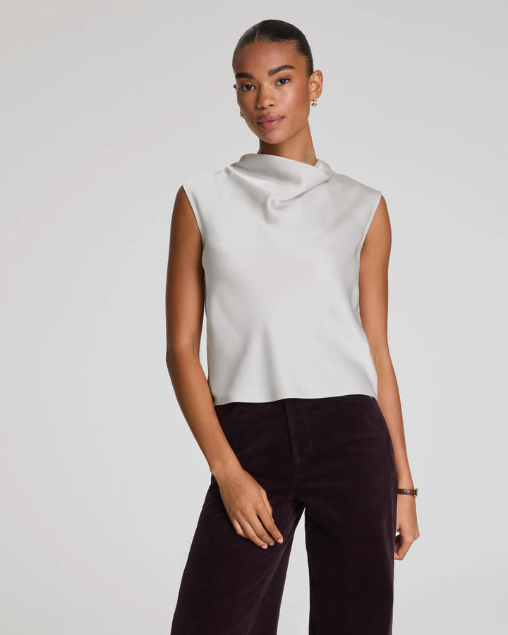 SLEEVELESS COWL NECK TOP