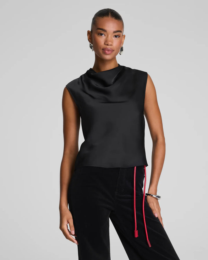 SLEEVELESS COWL NECK TOP