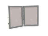 FRAME DOUBLE CHIFFON ENAMEL & SILVER