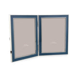 FRAME DOUBLE DENIM BLUE ENAMEL & SILVER
