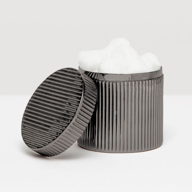 BATH COLLECTION BLACK NICKEL RIBBED METAL