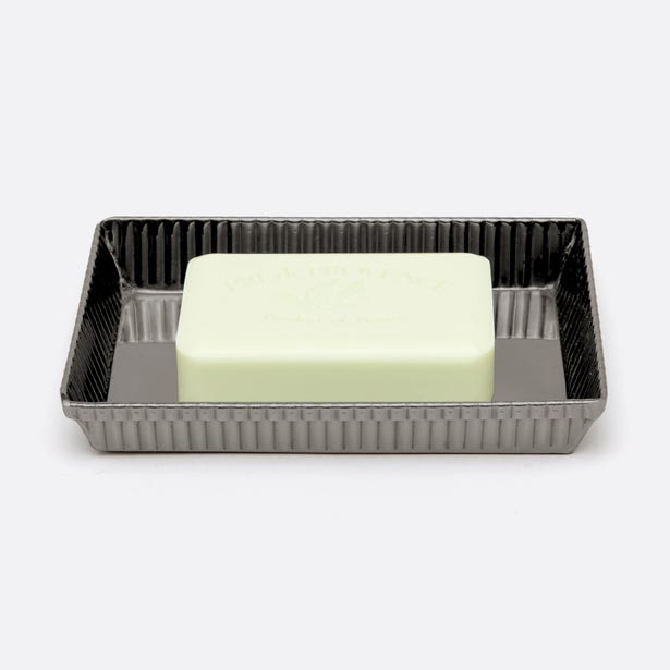 BATH COLLECTION BLACK NICKEL RIBBED METAL