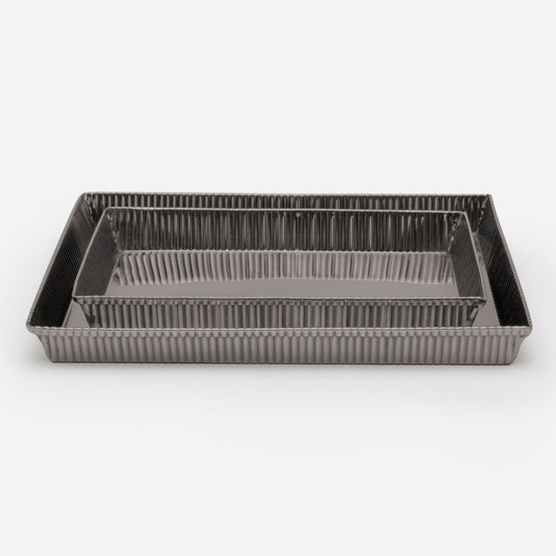 BATH COLLECTION BLACK NICKEL RIBBED METAL