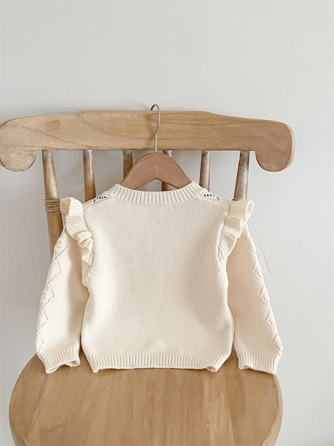 CARDIGAN HOLLOW-OUT ARGYLE LONG SLEEVE