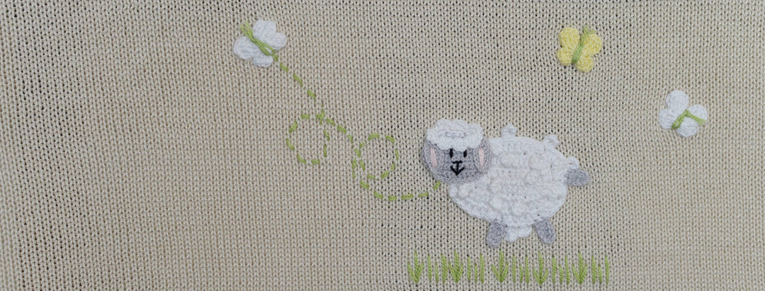 BABY BLANKET LAMB ECRU