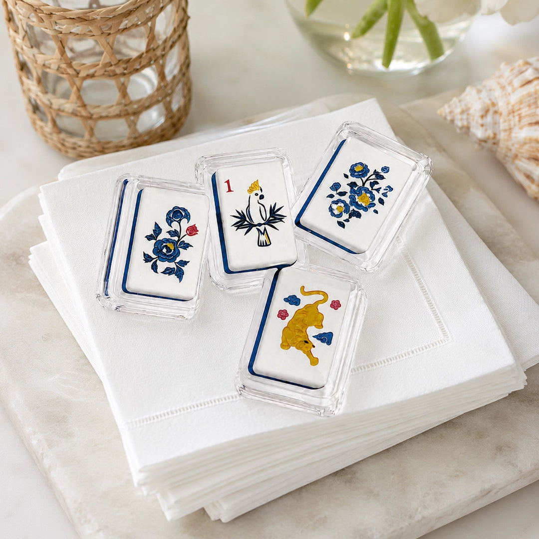 NAPKIN WEIGHT MAHJONG 2 & HOLDER