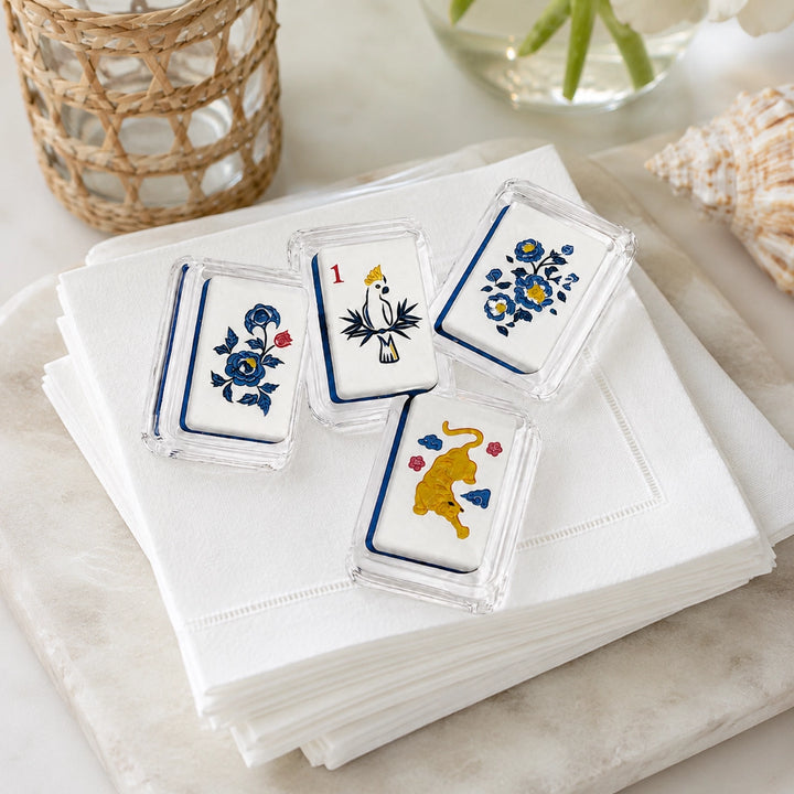 NAPKIN WEIGHT MAHJONG 2 & HOLDER