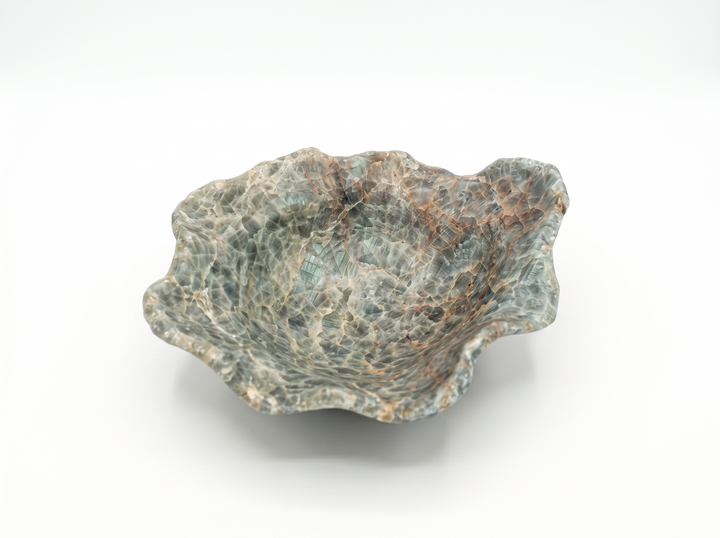 BOWL ONYX BLUE CALCITE 17.5L 14W 5.2H