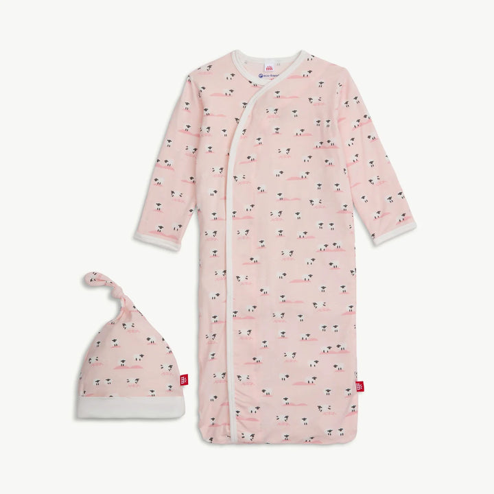 SLEEPER GOWN WITH HAT PINK MODAL