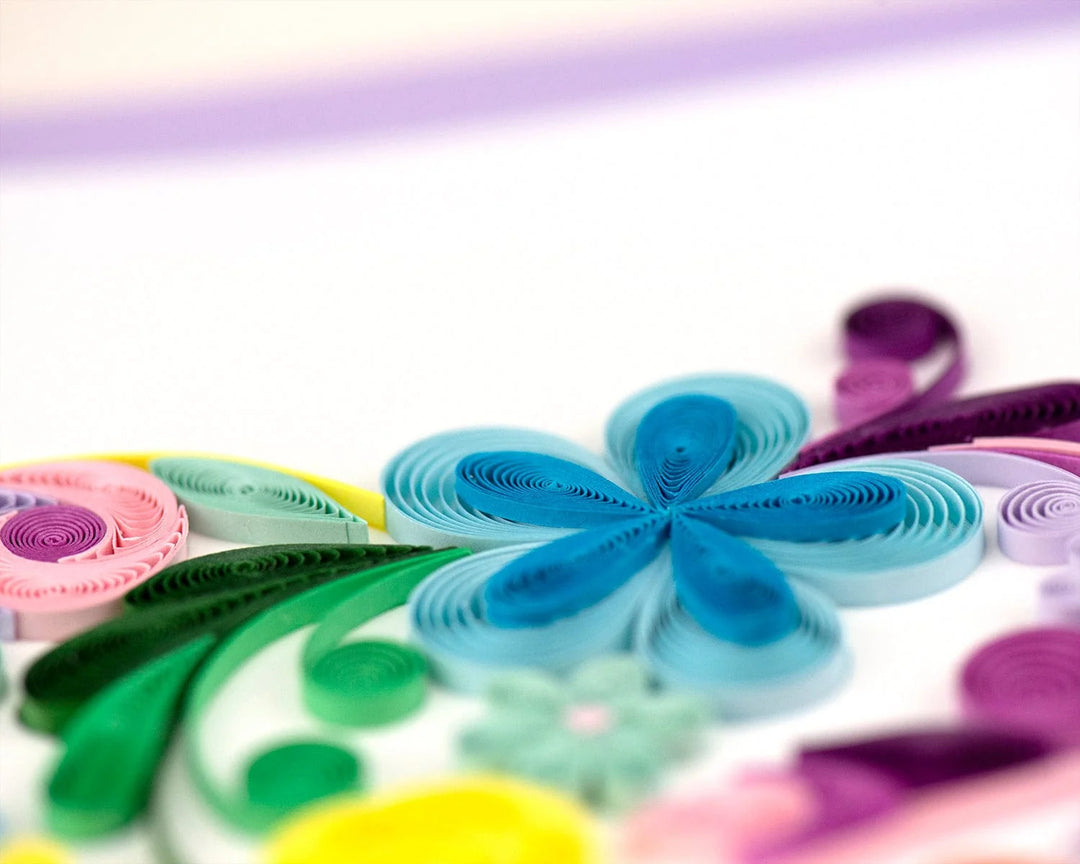 GREETING CARD "FLORAL RAINBOW HEART"