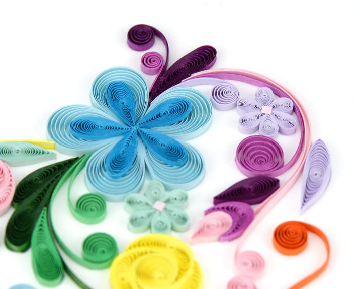 GREETING CARD "FLORAL RAINBOW HEART"