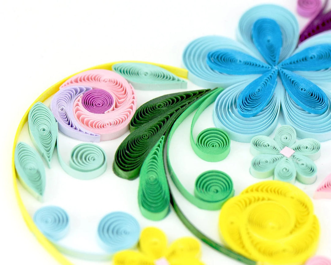 GREETING CARD "FLORAL RAINBOW HEART"