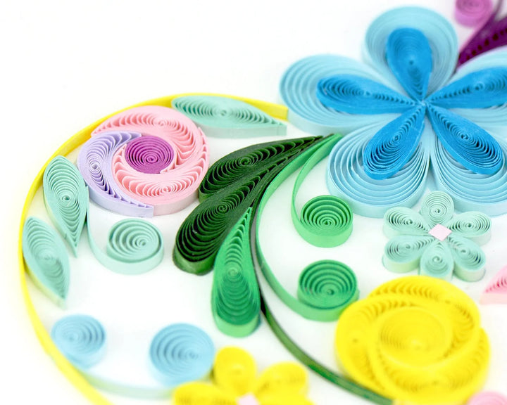 GREETING CARD "FLORAL RAINBOW HEART"