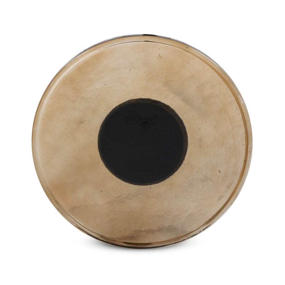 LAZY SUSAN AMBER GLASS