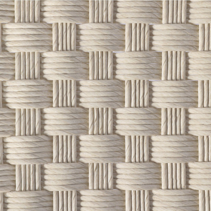 TABLE ROUND WHITE BASKET WEAVE
