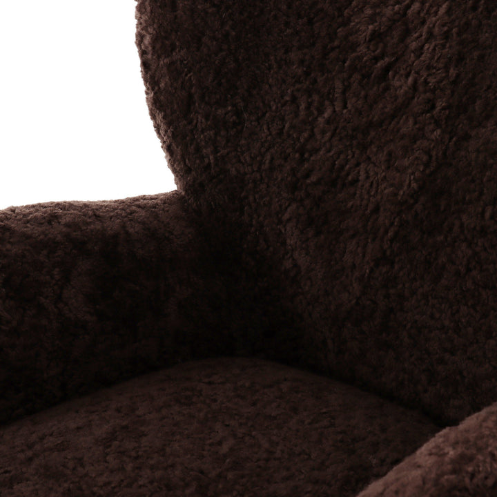 AMELIE CHAIR COCOA SHEARLING