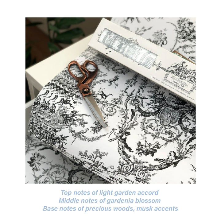 DRAWER LINERS VINTAGE TOILE GRAY #24849