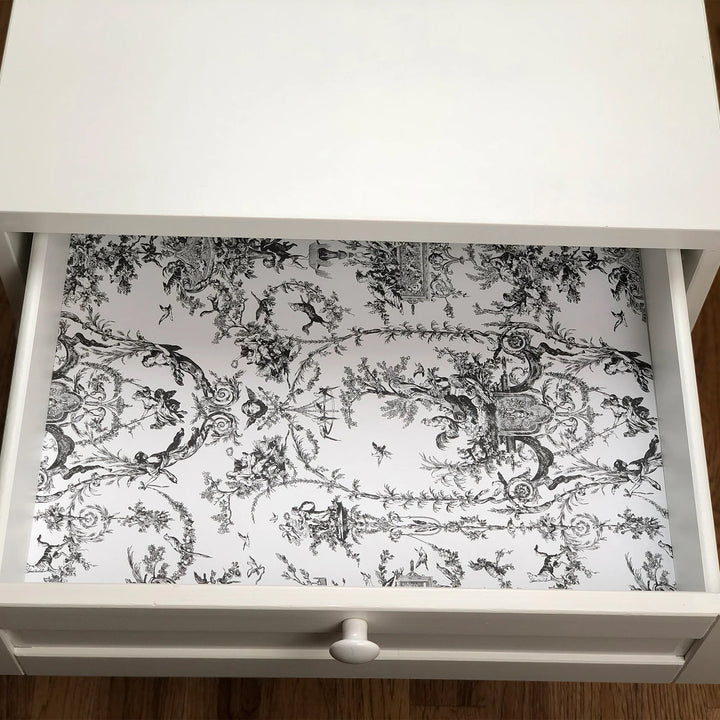 DRAWER LINERS VINTAGE TOILE GRAY #24849