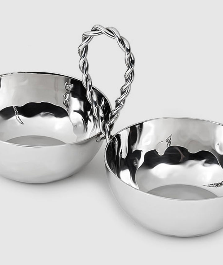 2 BOWL SET W/ BRAIDED WIRE HANDLE #24860