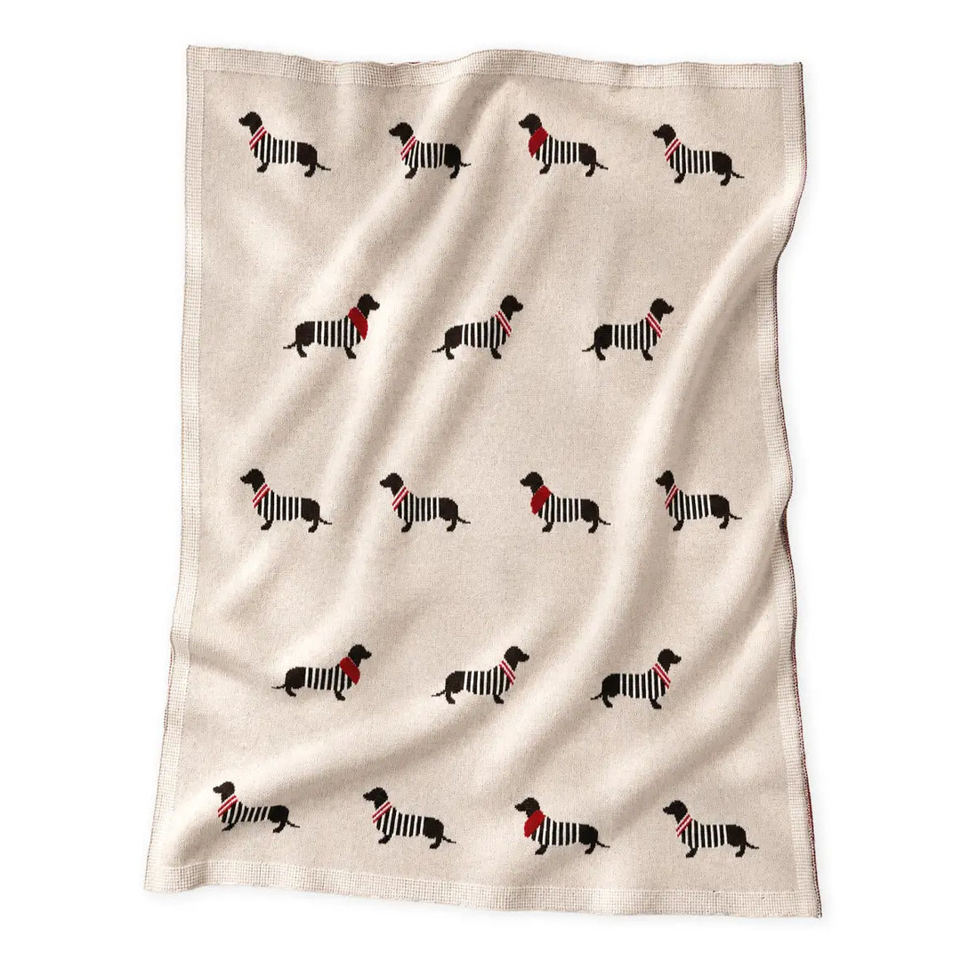 BLANKET DACHSHUND JACQUARD KNIT