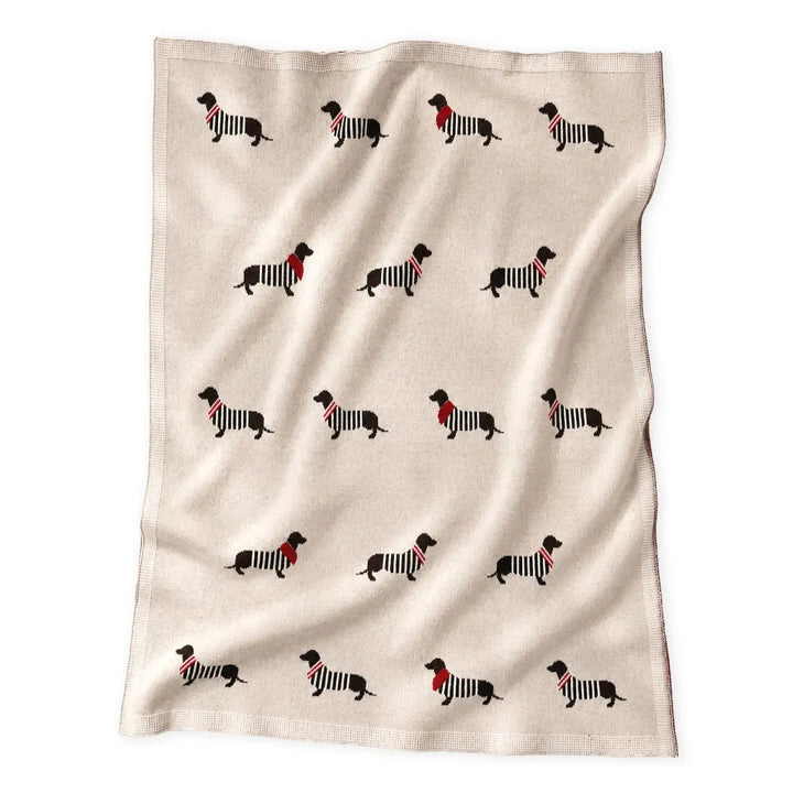 BLANKET DACHSHUND JACQUARD KNIT