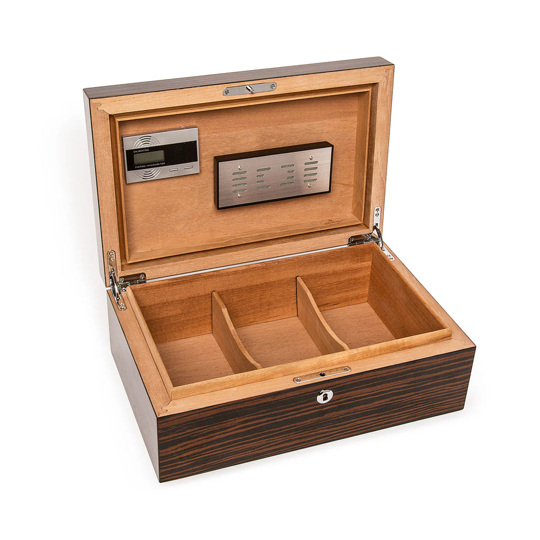 CIGAR BOX HUMIDOR GLOSS BROWN