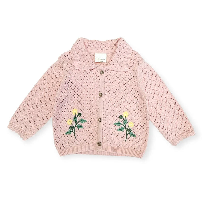 CARDIGAN LILY FLORAL BABY PINK