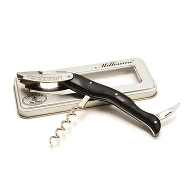WINE WAITER W/BLACK HANDLE METAL BOX