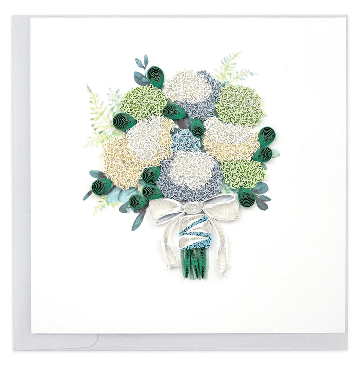 GREETING CARD "WEDDING BOUQUET HYDRANGEA"