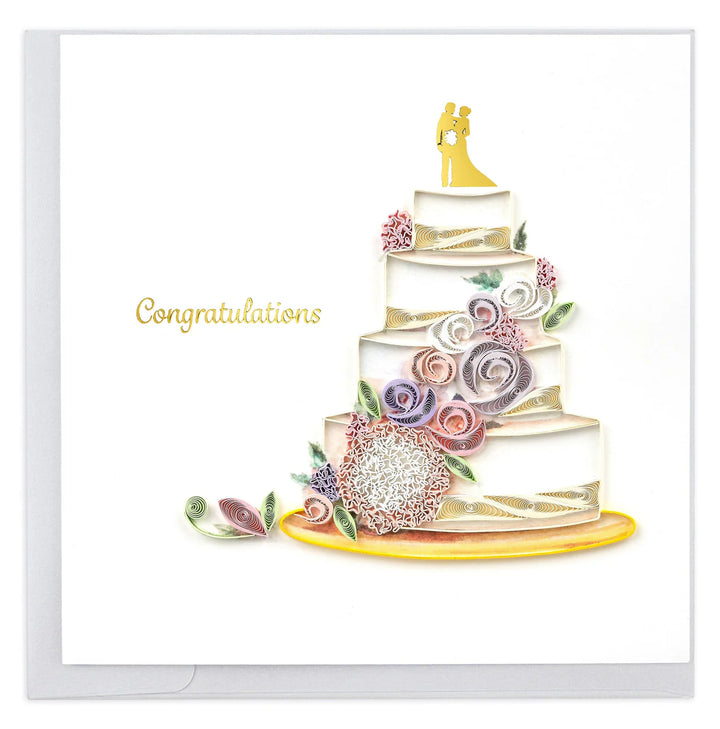 GREETING CARD "FLORAL WEDDING CAKE"