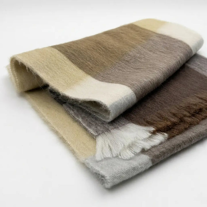 SCARF ALPACA PLAID SALT FLAT