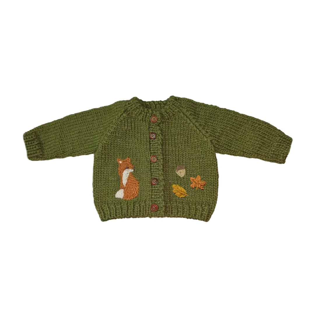 BABY CARDIGAN FOX WOODLAND