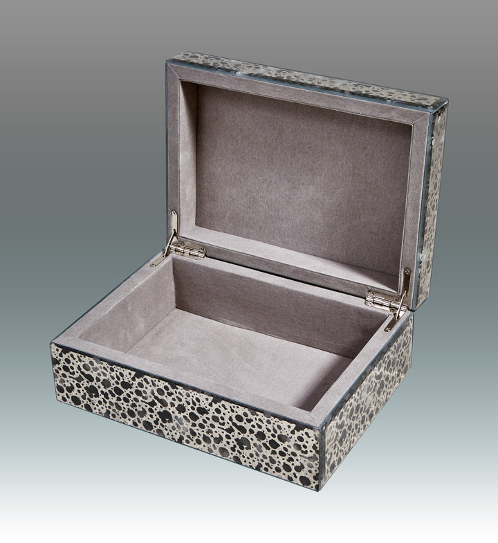 BOX ANTIQUE MIRRORED RAIN STAIN