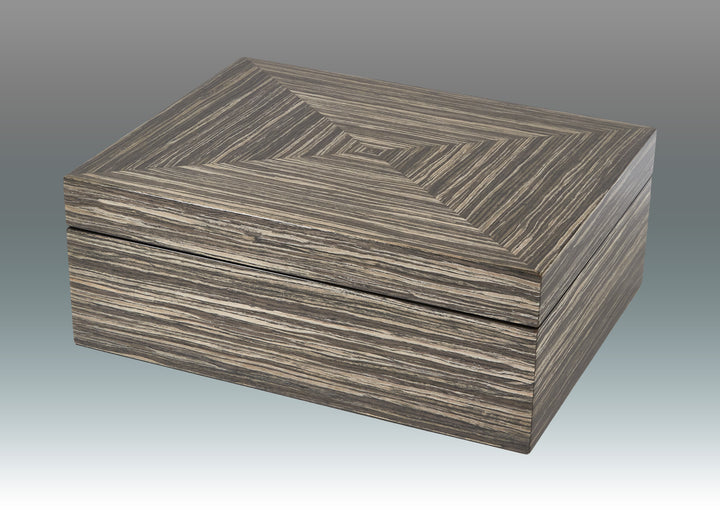 BOX WOOD GEOMETRIC PATTERN GREY #28173