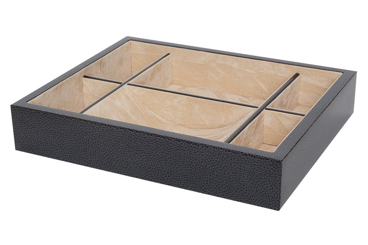TRAY VALET SHAGREEN DIVIDED