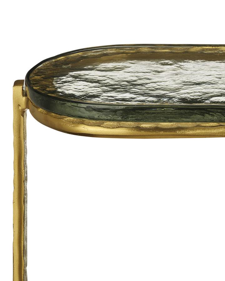 SIDE TABLE GOLD ACCENTS