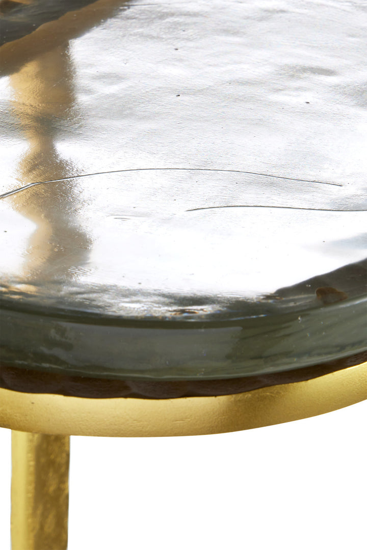 SIDE TABLE GOLD ACCENTS