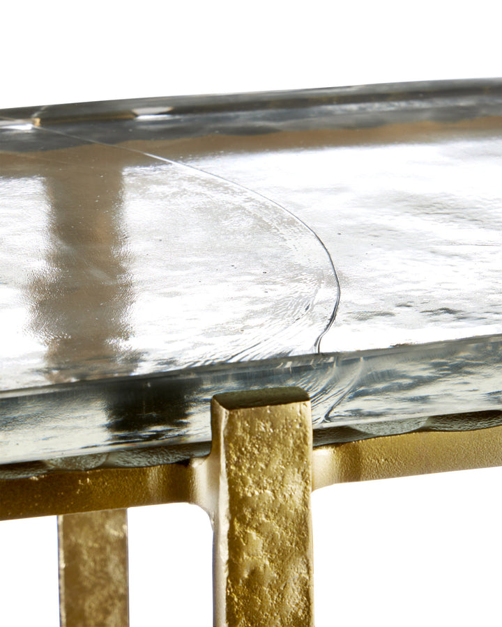 SIDE TABLE GOLD ACCENTS
