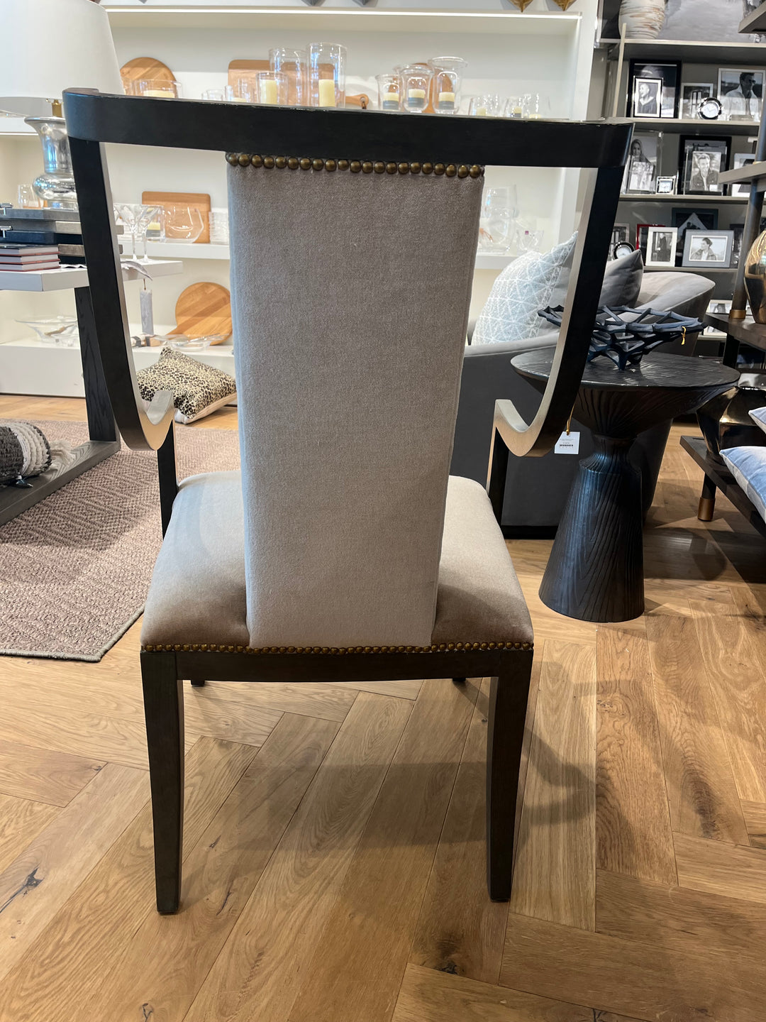 CHAIR GRAY WITH SILK MOHAIR #28761