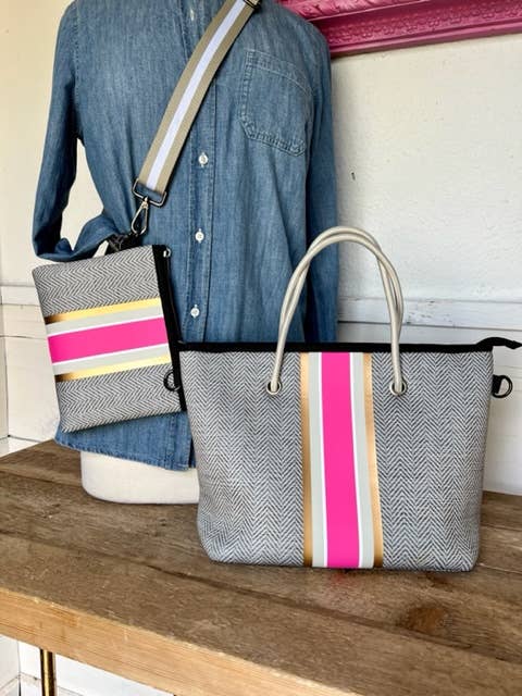 TOTE&WRISLET ZEBRA/PINK MINI #78693