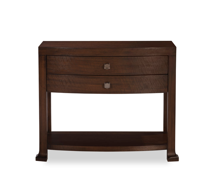 CLINE BOWFRONT NIGHTSTAND - BRUNETTE