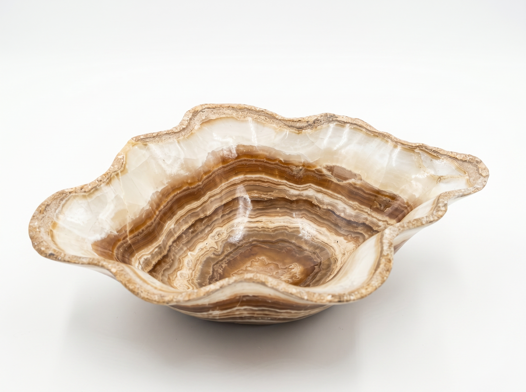 BOWL ONYX AMBER 19L 15W 6.4H