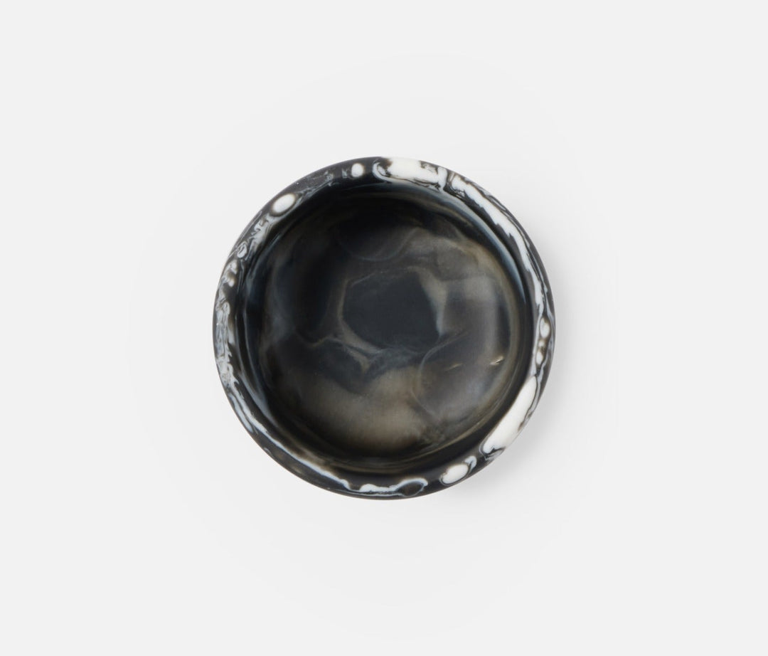 BOWL BLACK SWIRL RESIN
