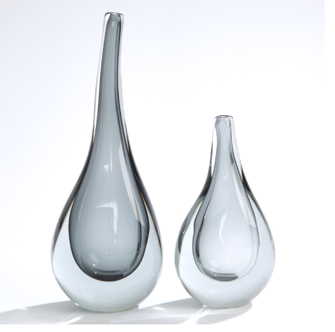 VASE STRETCHED NECK GREY (Available in 2 Sizes)